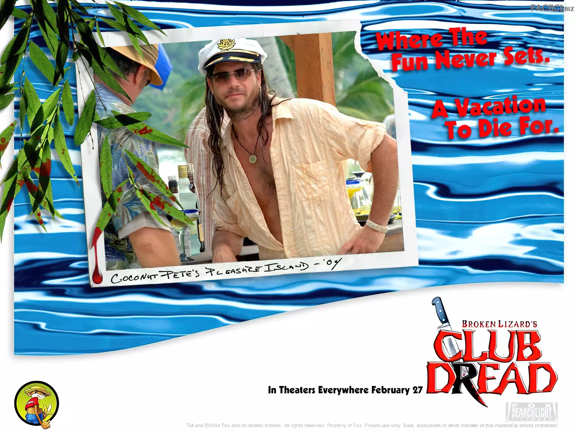 Club Dread, Bill Paxton, kapitana, czapka